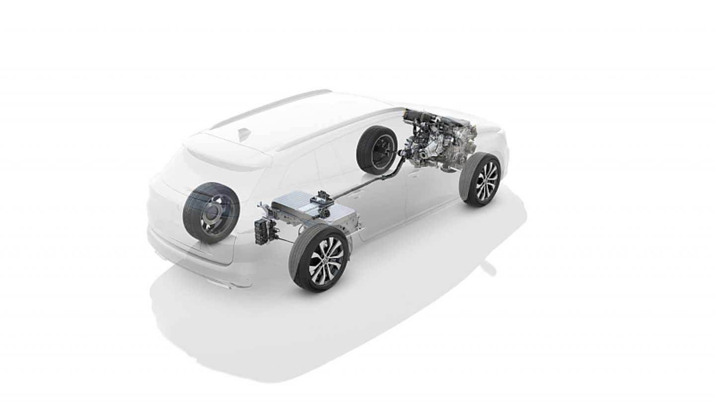 Rein elektrisch ist der Renault Mégane E-Tech Plug in Hybrid bis zu 135 km/h schnell