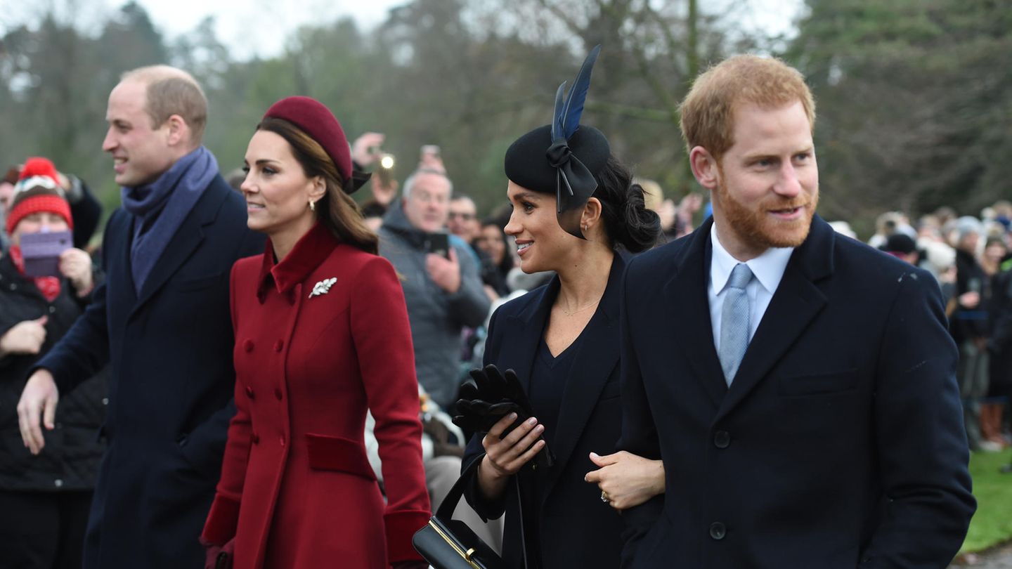 Prinz William, Herzogin Kate, Herzogin Meghan und Prinz Harry