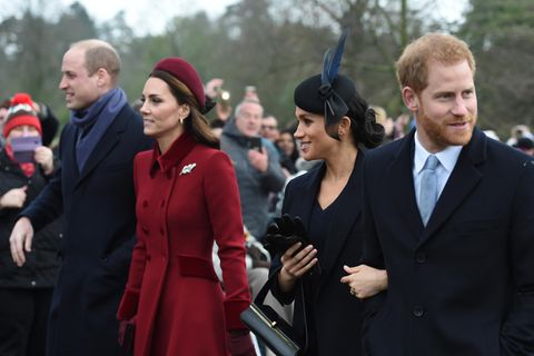 Prinz William, Herzogin Kate, Herzogin Meghan und Prinz Harry