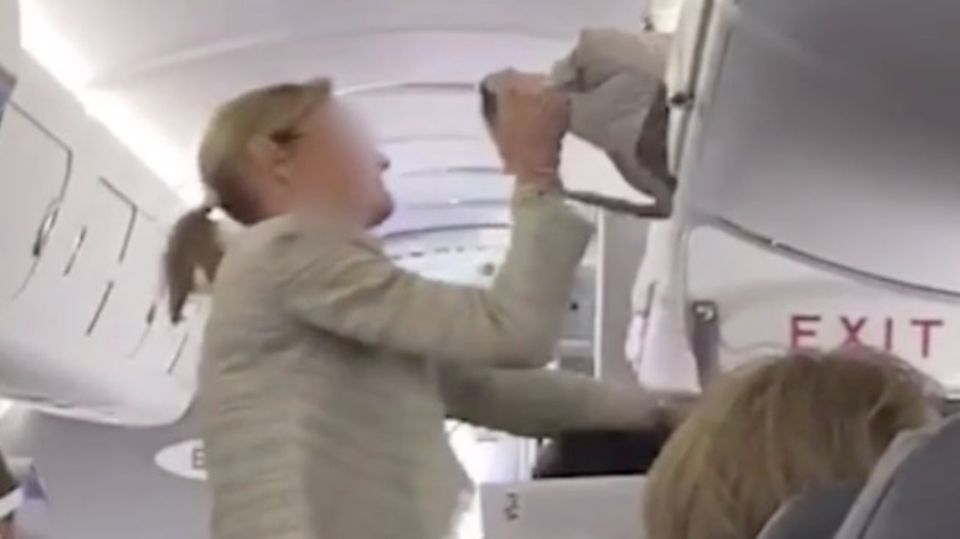 Nach Mundschutz-Weigerung: Frau wird aus Flugzeug geschmissen Nach Mundschutz-Weigerung: Frau wird aus Flugzeug geschmissen