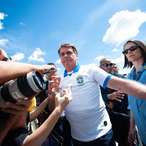 Bolsonaro in der Reporter-Menge