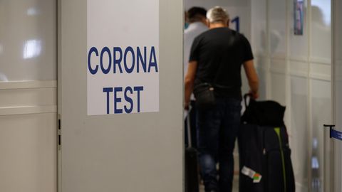 Corona-Test am Flughafen