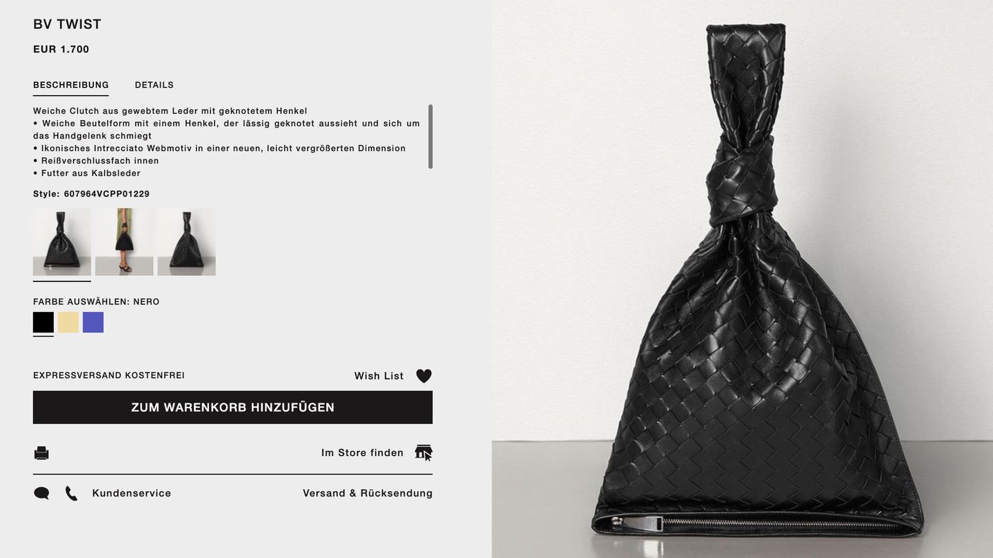 Handtasche BV Twist von Bottega Veneta