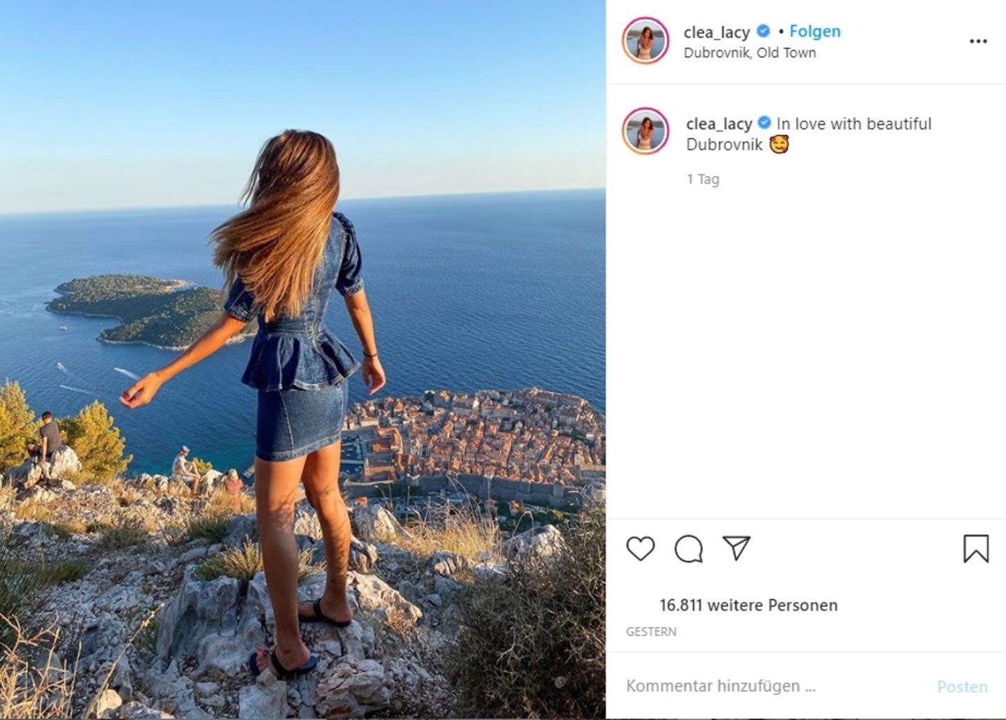 Clea Lacy macht Urlaub in Dubrovnik
