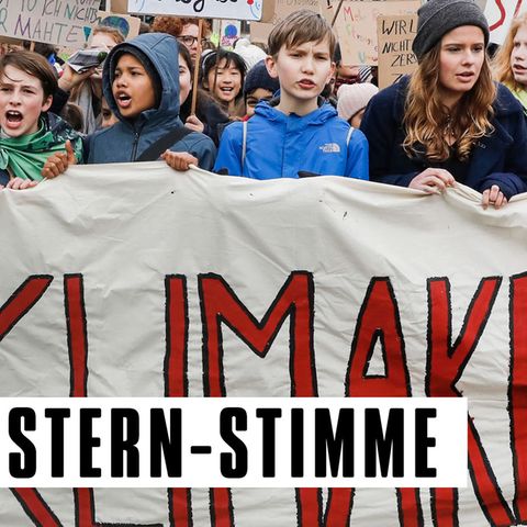 Junge Demonstranten bei einer Kundgebung der Bewegung Fridays For Future