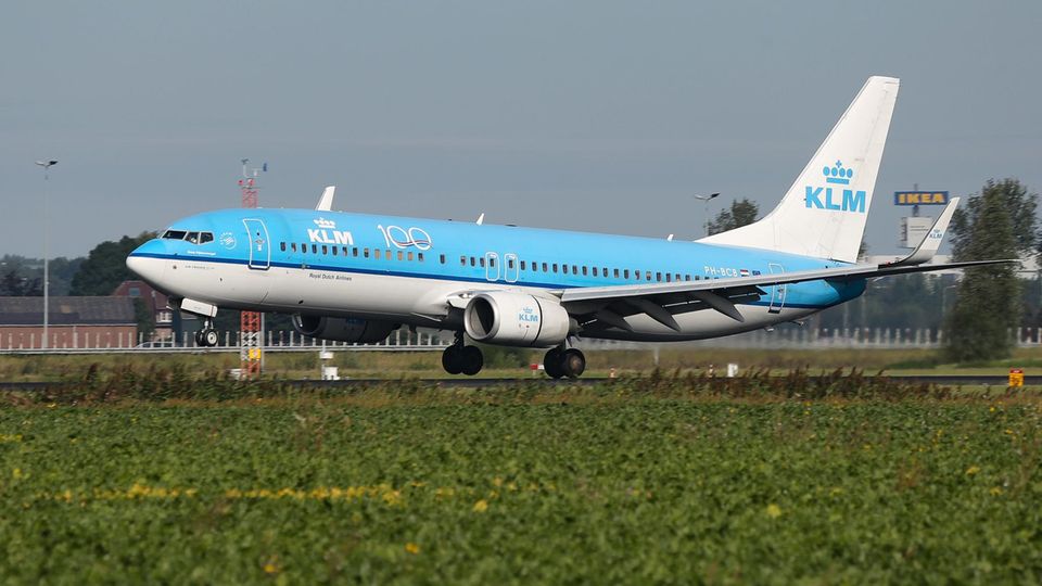Eine Boeing 737 der niederländischen KLM