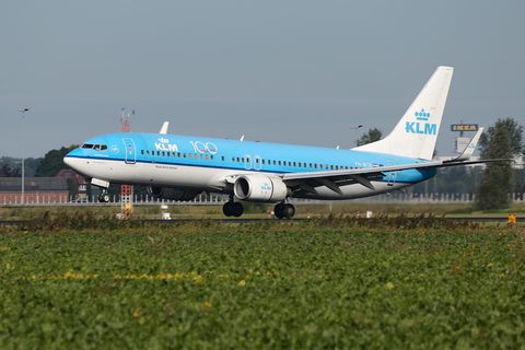Eine Boeing 737 der niederländischen KLM