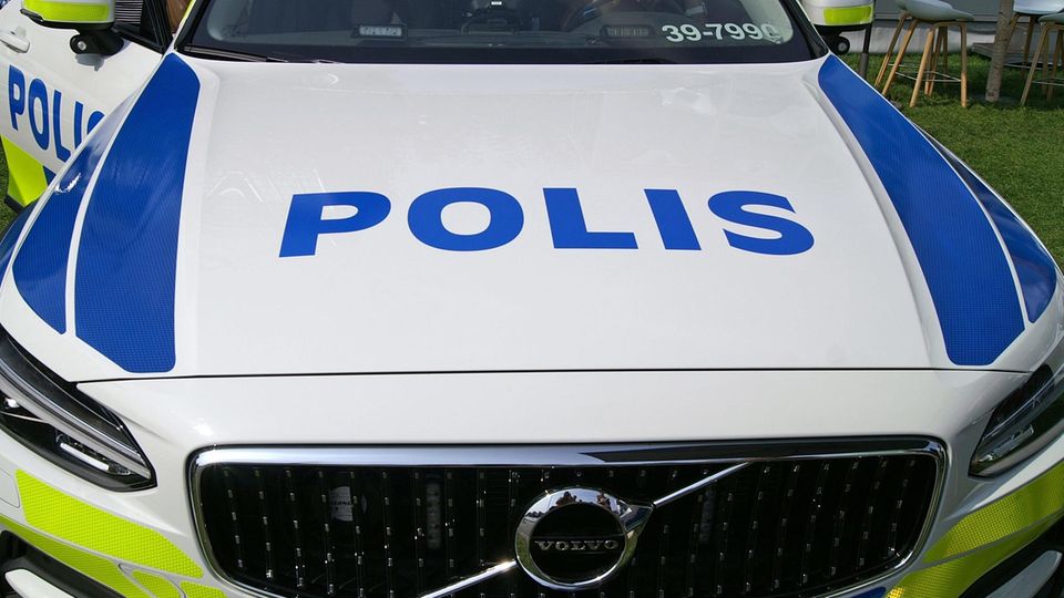 Ein schwedisches Polizeiauto
