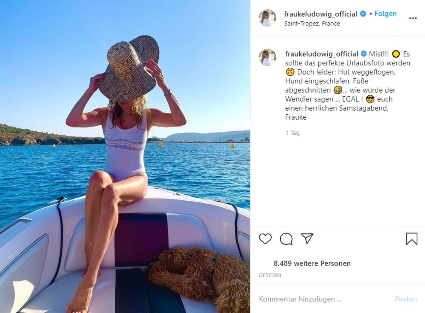Frauke Ludowig entspannt in Saint-Tropez Frauke Ludowig entspannt in Saint-Tropez