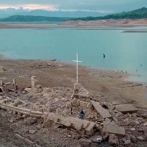 Drohnenvideo: Stausee gibt 300 Jahre alte Stadt frei