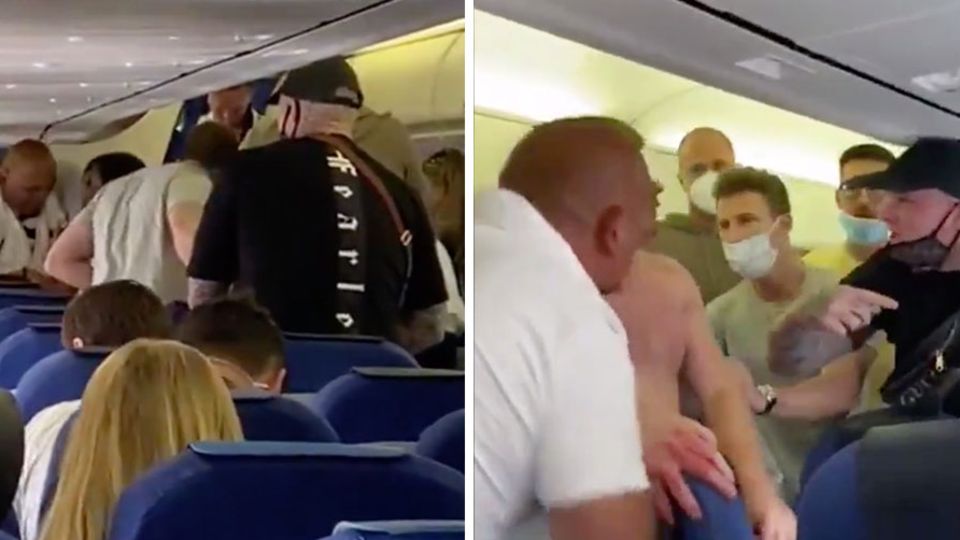 Maskenverweigerer im Flugzeug