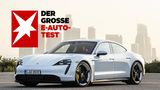 Der Porsche Taycan ist mit deutlich über 100.000 Euro das teuerste Modell im Test: Eine Sportlimousine mit sehr kurzer Ladedauer. 