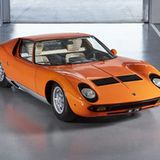 Lamborghini Miura arancione aus dem Film-Klassiker "The Italian Job"