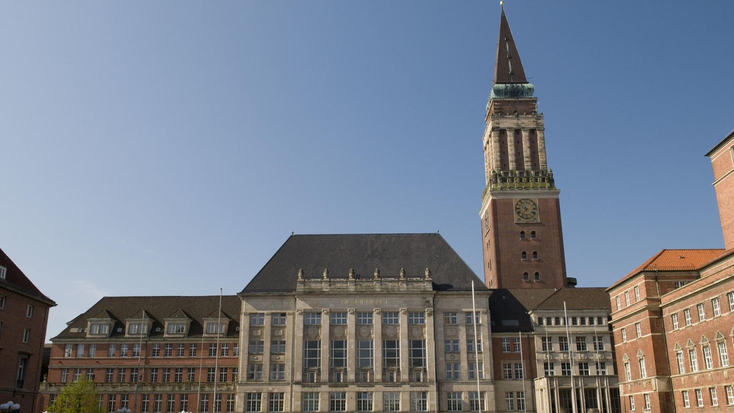 Der Rathausplatz in Kiel