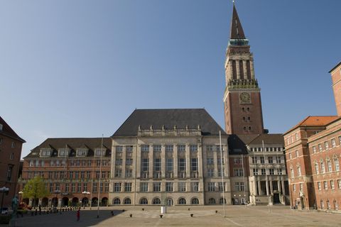 Der Rathausplatz in Kiel