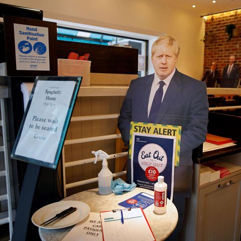 Pappaufsteller von Boris Johnson