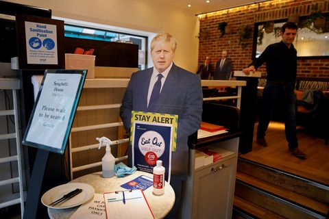 Pappaufsteller von Boris Johnson