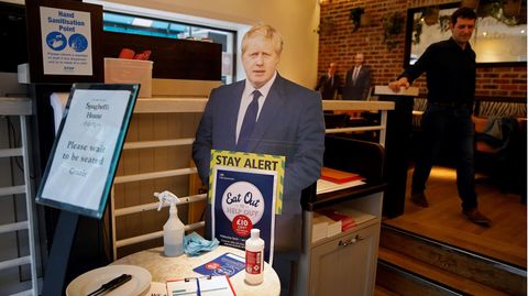 Pappaufsteller von Boris Johnson