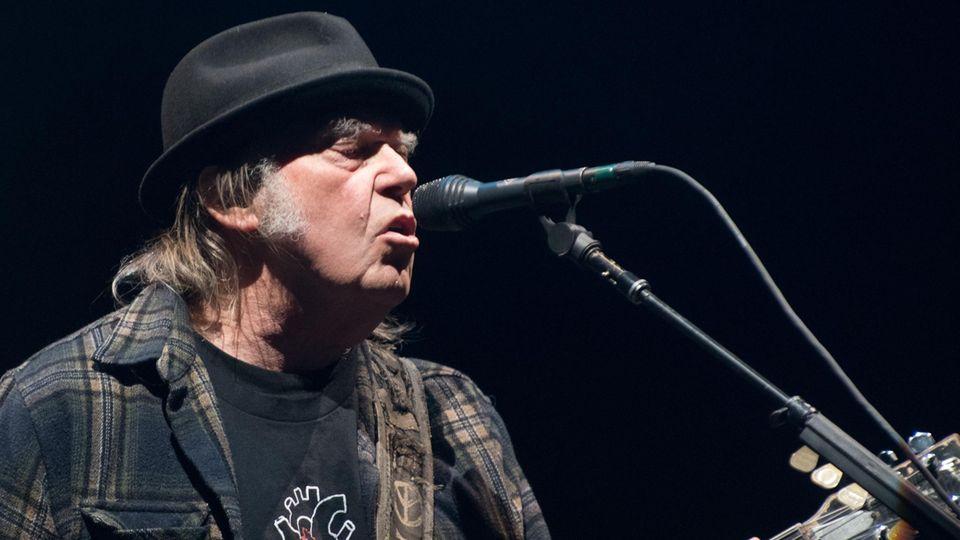 Neil Young auf der Bühne