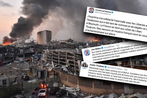 Nach der schweren Explosion in Beirut äußern sich zahlreiche Politiker.