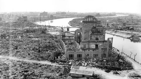 Hiroshima nach dem Atombomben-Abwurf vor 75 Jahren