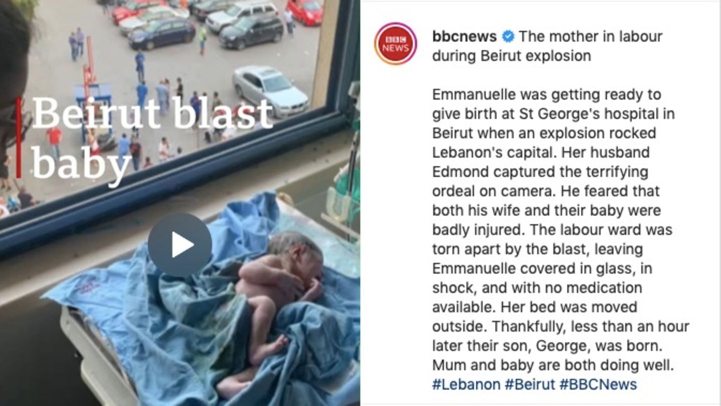 Instagram-Post der BBC zur Explosion in Beirut