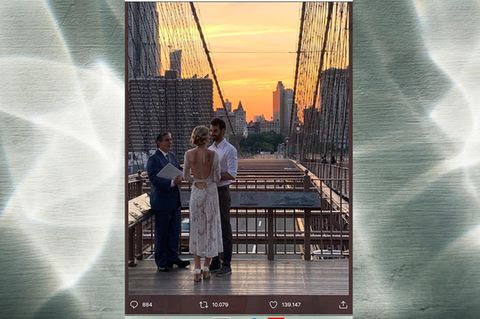 Private Hochzeit auf der Brooklyn Bridge in New York
