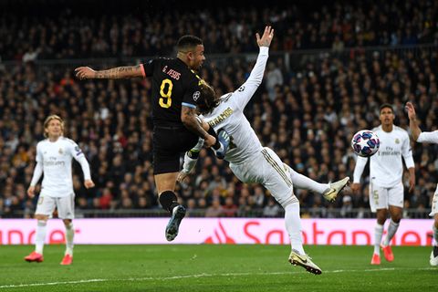 Real-Verteidiger und Kapitän Sergio Ramos sah beim Gegentor durch Gabriel Jesus von Manchester City im Hinspiel nicht gut aus