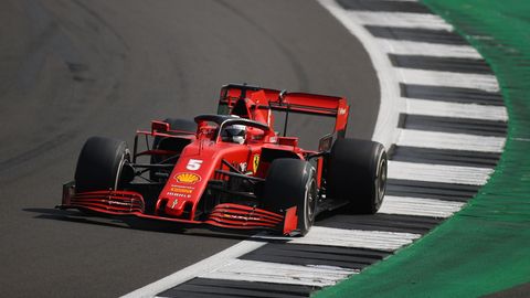 Die Irrfahrt von Sebastian Vettel im Ferrari ging auch in Silverstone weiter