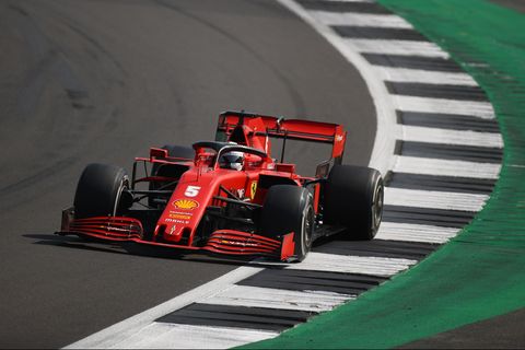 Die Irrfahrt von Sebastian Vettel im Ferrari ging auch in Silverstone weiter