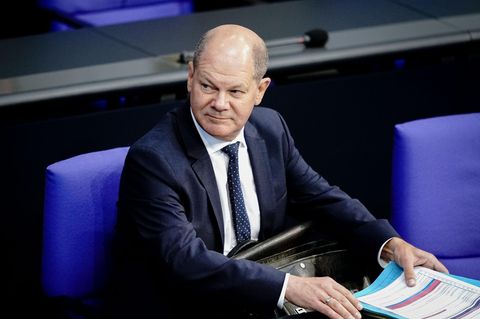 Olaf Scholz (SPD), Bundesminister der Finanzen, im Bundestag
