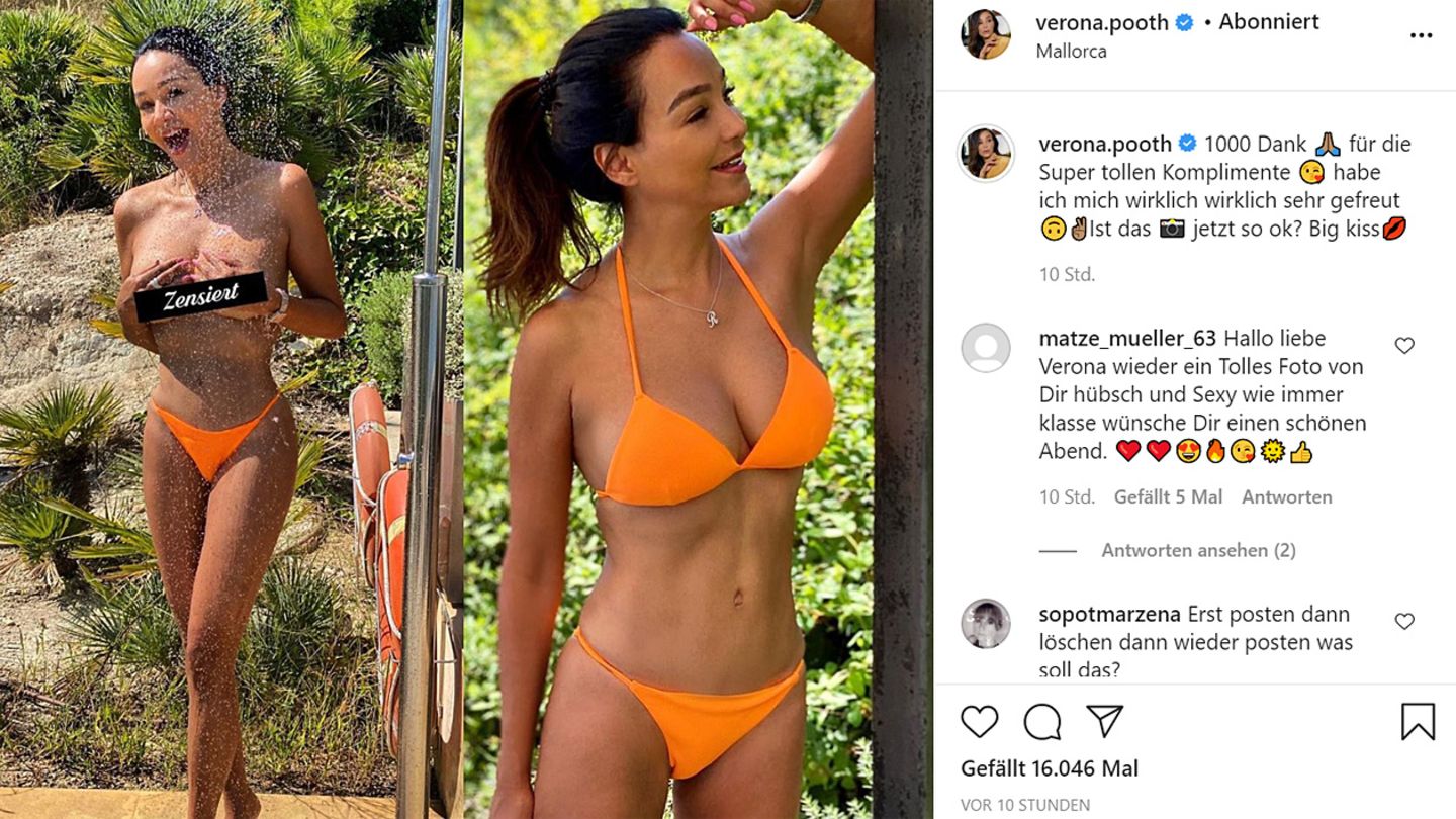 Verona Pooth zeigt sich jetzt doch fast nackt unter der Dusche STERN.de Foto