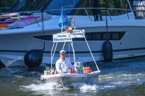 Der Wasserkiosk auf dem Müritz-Havel-Kanal 