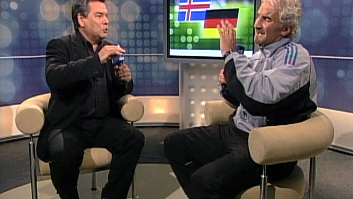 Waldemar Hartmann und Rudi Völler