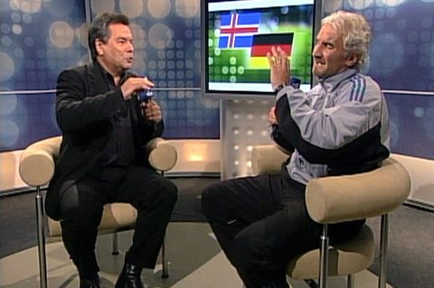 Waldemar Hartmann und Rudi Völler