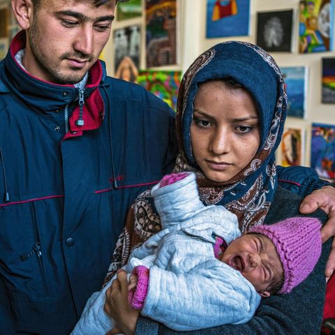 Mustafa und Fatima mit ihrer Tochter Hanana