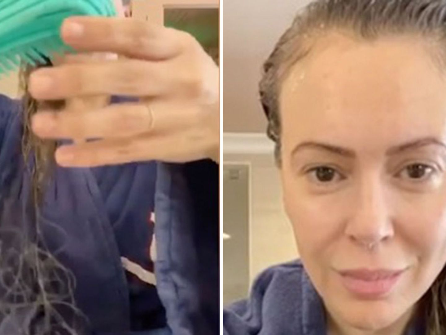 Video: Alyssa Milano zeigt Haarausfall nach Covid-19-Erkrankung