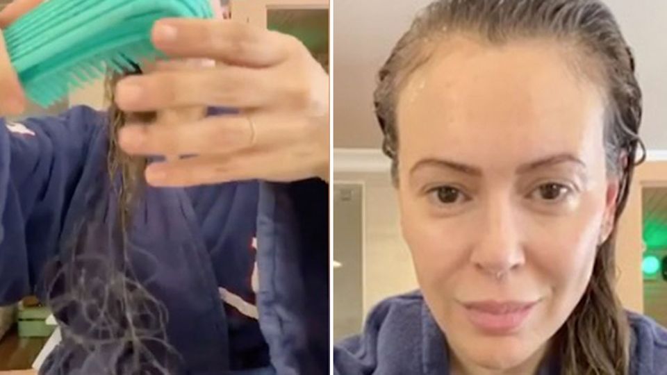 Corona-Spätfolgen: Alyssa Milano schockiert mit Video: Schauspielerin leidet nach Covid-19-Infektion an Haarausfall