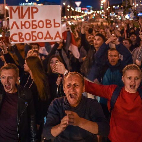 Demonstration in der Belarussischen Hauptstadt Minsk