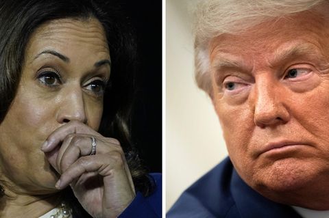 Kombo Kamala Harris und Donald Trump im Protrait