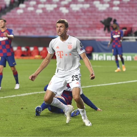 Champions League: Thomas Müller hatte im Viertelfinale der Champions League selbst zwei Tore gegen den FC Barcelona geschossen