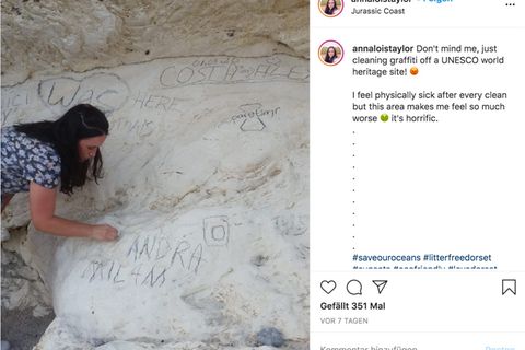 Jurassic Coast: Influencerin bekritzelt Weltkulturerbe