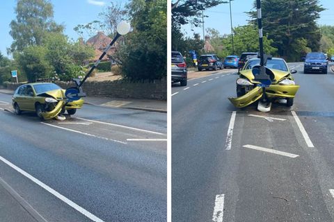 Isle of Wight: Mann entdeckt Spinne im Auto – und fährt in eine Straßenlaterne