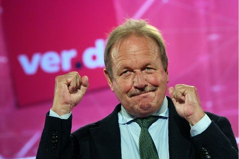 Frank Bsirske, ehemaliger Verdi-Chef, strebt eine Parteikarriere bei den Grünen an