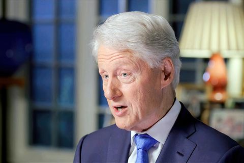 Video-Standbild von Bill Clinton während seiner Rede auf dem Parteitag der Demokraten