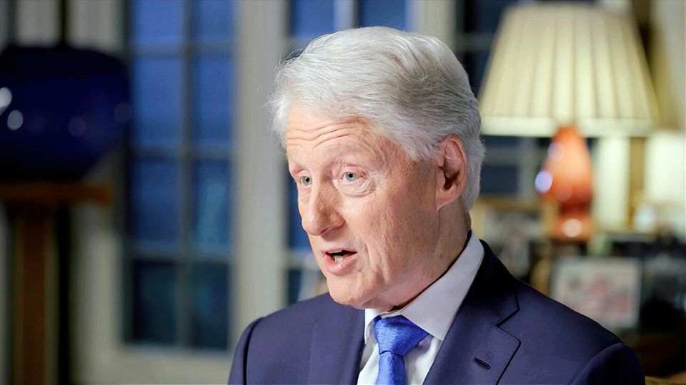 Video-Standbild von Bill Clinton während seiner Rede auf dem Parteitag der Demokraten