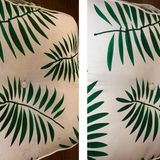 Vorher-Nachher-Bild eines Polstermöbels