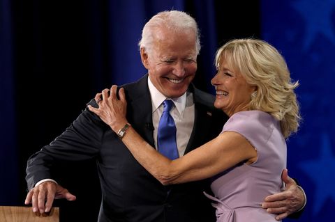 Joe Biden und seine Frau Jill beim Parteitag der Demokraten