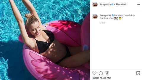 Vip News Lena Gercke Geniesst Babyfreie Zeit Im Pool Stern De
