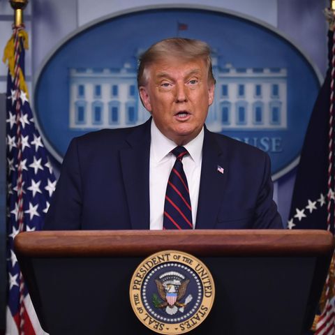 Trump auf einer Pressekonferenz im Weißen Haus